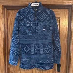 Hurley Blue Boy’s Patterned Fleece Jacket
